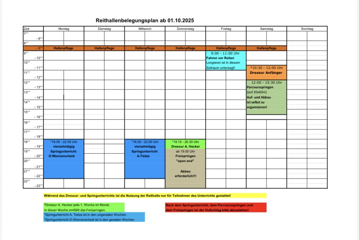 Hallenplan